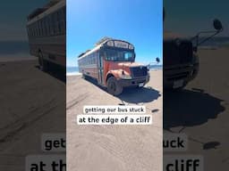 our bus got stuck at the edge of a cliff! ​⁠(with  @Indigosomewherebus) #buslife #vlog