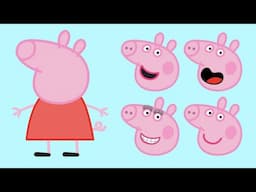 Peppa Pig Make a Face Sticker DIY Game! 🤪 Funny Sticker Activity for Kids