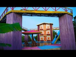🌴 Colorful Bamboo Resort Adventure – Slide into Fun in the Jungle! 🌈🏄‍♂️