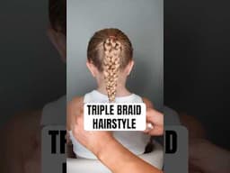 TRIPLE BRAID HAIRSTYLE | Audrey and Victoria #hairstyle PRODUCTS USED IN DESCRIPTION BELOW ⬇️