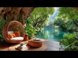 Tranquil River Retreat & Good Mood Jazz 🌴 Happy Jazz Instrumental Music for Relax, Study, Work