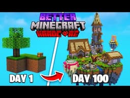 I Survived 100 Days in Better Minecraft SKYBLOCK