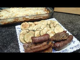 Calabacín rebozado para cenar y espaguetis con carne a la brasa🍀 Receta de aprovechamiento 🌹
