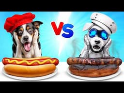 Me vs Grandma Cooking Challenge Robot Dog vs Dog | Funny Challenges by Multi DO Smile