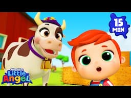 La Vaca Lola THIS COW IS CRAZY | Animal Learning Videos | Little Angel Kids Songs & Nursery Rhymes