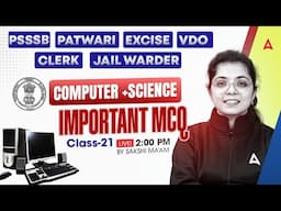 Computer/Science MCQs Class #21 for Punjab Govt Exams 2025 | PSSSB - Patwari , Excise , Jail warder