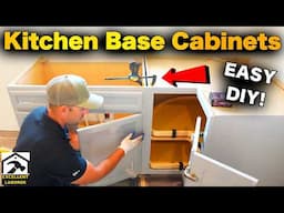 How To Install Kitchen Base Cabinets | EASY DIY for BEGINNERS!