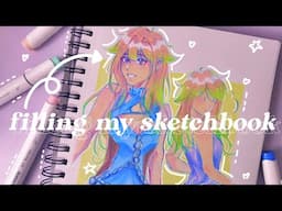 filling up my sketchbook // chatty draw with me