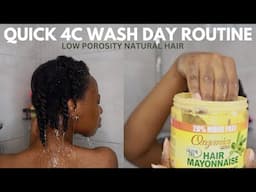 MY 2 HOURS WASH DAY ROUTINE FOR LOW POROSITY NATURAL HAIR