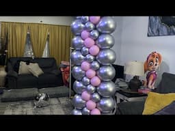 DIY flat balloon wall column tutorial