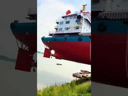 Super violent big ship launching
