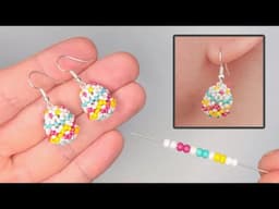 DIY Mini Easter Egg Beaded Earrings Tutorial with Seed Beads