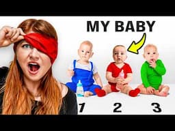 Can I Find My BABY Among 10 Others? *BLINDFOLDED* 🍼