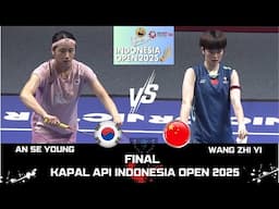 AMAZING FINAL AN Se Young (KOR) vs WANG Zhi Yi (CHN) [WS] KAPAL API Indonesia Open 2025 Badminton