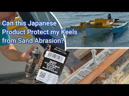 Custom Trimaran Boat "Bangka" gets Samurai Bed Liner on Keels and a Wood Slipper then Launched