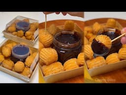 CHURRO BITES | Bite size Churros with Chocolate Sauce | No Bake Recipe