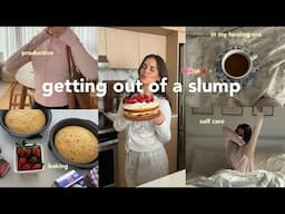 getting out of a slump🍓🧖🏻‍♀️✨: a week in my life getting back on track!