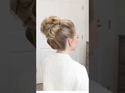 Your new favorite high bun 🤍 #hairup #hairtutorial #hairstyles #hair #howtohair #hairshorts #updo