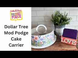Napkin Decoupage Dollar Tree Cake Carrier Set