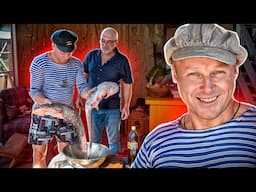 Уха Липованская из сома. Приготовили вкусный обед в казане на улице