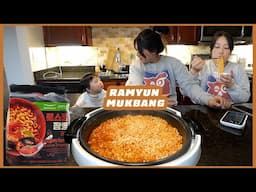 Mukbang ✨ catching up w. Jjamppong ramyun + viral krn sweet potato bread dessert mukbang