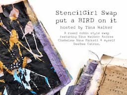 Put A Bird On It Journal RESULTS : Stencil Girl & Tina Walker's Challenge