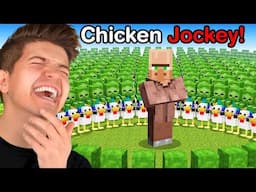 1000 Chicken Jockey Vs Village in Minecraft!