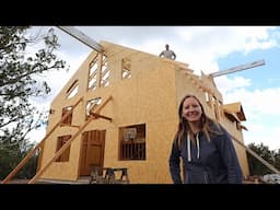 WINDOW WALL Is Sheathed! Roof Framing Continues!
