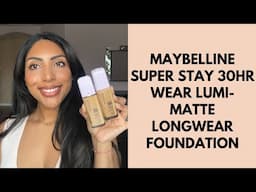 NEW Maybelline Super Stay Up to 30HR Wear Lumi-Matte Longwear Foundation | 1st Impressions & Demo