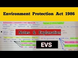 Environment protection act 1986 | Environment protection act 1986 notes
