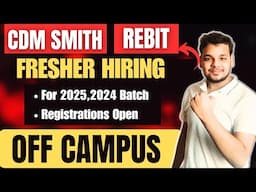 Biggest Hiring | CDM , Rebit , Thoughtworks | 2025, 2024 Batch Announced | Latest Fresher Jobs