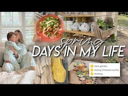 SPRING DAYS | thrifting, creating an herb garden, zoo trip, & styling Pinterest inspired outfits 🧺
