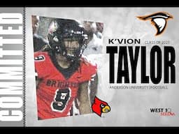 Brighton's K'vion Taylor signs with Anderson University Football