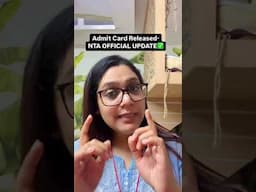 NEET 2025: Admit Card Released by NTA!