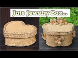 Handmade Jewelry storage boxes | DIY Jewellery Box made from cardboard and jute