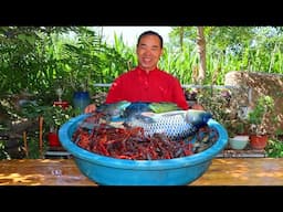 Golden Turtle, Bullfrog, Crawfish, and Loach Stewed Together, Taste of River! | Uncle Rural Gourmet