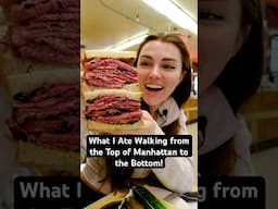 Everything I ate walking from the top of Manhattan to the bottom! #foodie #shorts #nycfood #eating