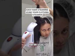Do you steam your hair? This is how I steam my hair with a clothing steamer #heattraining#silkpress