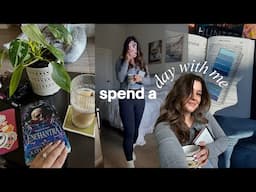 finishing two books in one day | spend a day with me vlog - cozy hobbies - coffee - reading