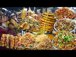 INSANE Oudong Hillside Street Food Rush: Watch the Crowd Scramble for Lunch!