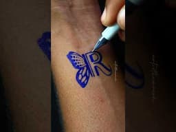 butterfly with R 😍🥰 #tattoo #tattoofun #tattooideas