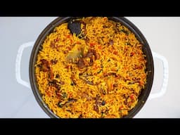I Made PALM OIL RICE For My Family - ONE POT BUDGET MEAL
