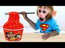 Monkey Baby Bon Bon runs away from the mummy and a tiger chase