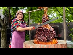 Homemade Beef Leg Shawarma in Tandoor: Grandma's World Famous Unique Recipe