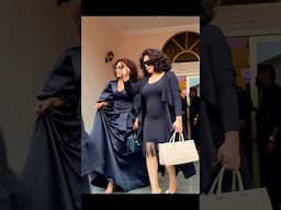 Actress Nadia Buari and Model Zynnel Zuh arrive at Roselyn Ngissah’s mum’s 1week