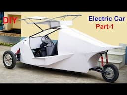 DIY Three Wheel T-Rex  Electric Car at Home (Part-1)