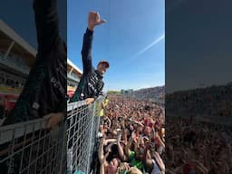 Celebrating in front of a SEA of Canadian fans!!!