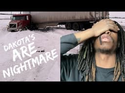 TRUCKING IN THE WINTER IS NIGHTMARE | ROOKIE TRUCKER VS NORTH DAKOTA