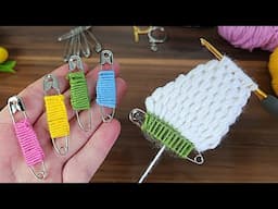 Wow!😱 I made 400 in one day and I sold them all💰Very Easy Crochet Idea with Safety Pin🧷🧷 Gift idea