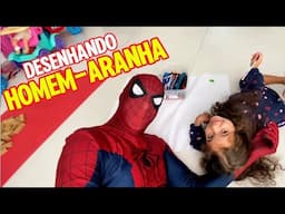 DESENHANDO COM O HOMEM ARANHA